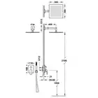 Zestaw natryskowy z baterią podtynkową Rapid-Box z regulacją strumienia 300x300 mm Chrom TRES 21128004