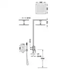 Jednouchwytowa bateria podtynkowa Rapid-Box (2-drożna) z regulacją strumienia 300x300 mm Chrom TRES 00628003