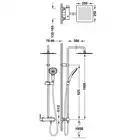 Komplet słuchawka-drążek 250x250 mm Chrom TRES 08119302