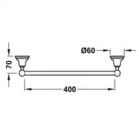 Wieszak na ręcznik 400 mm Stal TRES 12423601AC