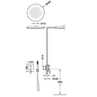 Zestaw natryskowy z baterią podtynkową Rapid-Box z regulacją strumienia Ø 380 mm Chrom TRES 06228005