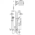 Komplet słuchawka-drążek 250x250 mm Chrom TRES 08119704