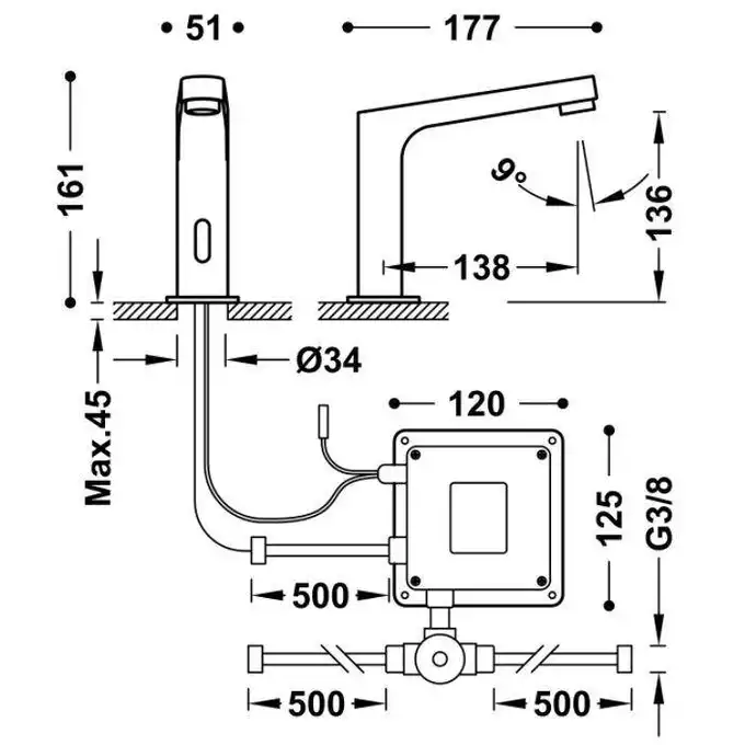 Zestaw elektroniczny „Basic” Chrom TRES 39210399