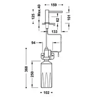 Elektroniczny dozownik mydła do łazienki i kuchni 1600 ml Chrom TRES 39274101