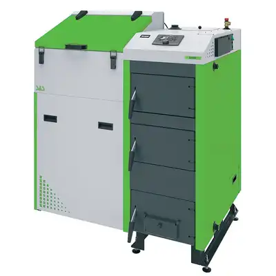 Kocioł SPARK 36 kW lewy TECH 2 na paliwo stałe SAS KOT-SPA-036-L-T2