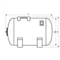 Zbiornik hydroforowy przeponowy 200 l poziomy WIMEST GZP09 &quot;200&quot; (L)