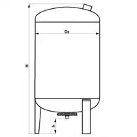 Zbiornik hydroforowy przeponowy 300 l, pionowy malowany WIMEST GZP12 &quot;300&quot; (S)