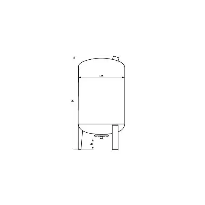 Zbiornik hydroforowy przeponowy 200 l pionowy WIMEST GZP10 &quot;200&quot; (S)