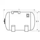 Zbiornik hydroforowy przeponowy 200 l poziomy WIMEST GZP09 &quot;200&quot; (L)
