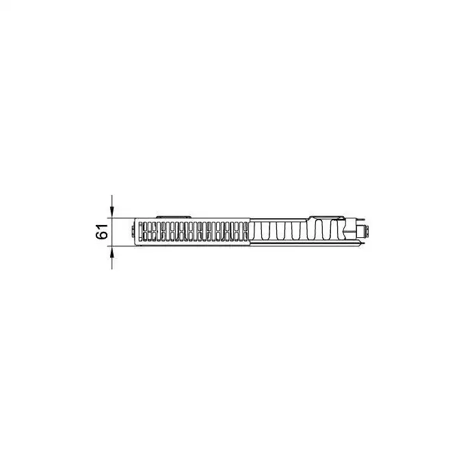 Grzejnik X2 Profil-K typ 12 600x64x600 biały, 10 bar, z osłonami KERMI FK0120606