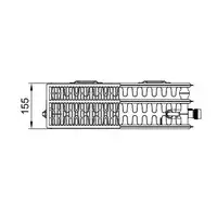 Grzejnik X2 Profil-V typ 33 wys. 400x155x700 biały,10 bar, zaworowy prawy, z osłonami KERMI FTV330400701R1K