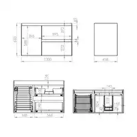 Szafka podumywalkowa SPLIT 100 2S P CARGO anthracite matt PDW ELITA RE011005056010