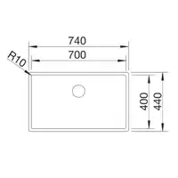 Zlewozmywak CLARON 700-U Stal Durinox, InFino BLANCO 523387