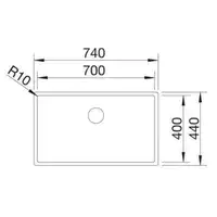 Zlewozmywak CLARON 700-U Stal polerowana, InFino BLANCO 521581