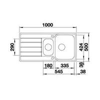 Zlewozmywak CLASSIMO 6 S-IF Stal polerowana odwracalny, korek auto., PushControl, InFino BLANCO 525328