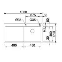 Zlewozmywak CLARON 5 S-IF Stal polerowana lewa, korek auto., InFino, PushControl BLANCO 521626