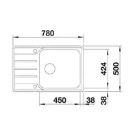 Zlewozmywak LEMIS XL 6 S-IF Compact Stal szczotkowana, odwracalny, korek auto. BLANCO 525110