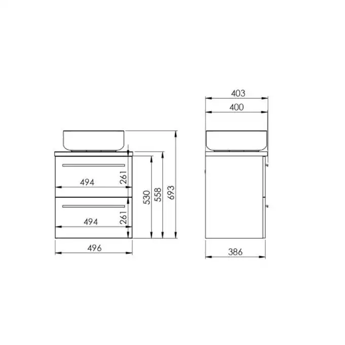 Zestaw KWADRO PLUS 50 2S black HG PDW + blat ELITA 168444