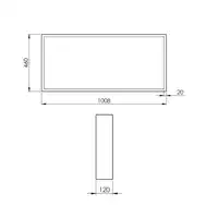 Konsola marmur 100/46/12 anthracite matt ELITA RE101000016010