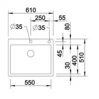 Zlewozmywak CLARON 550-IF/A Stal polerowana, korek auto., InFino, PushControl BLANCO 521639