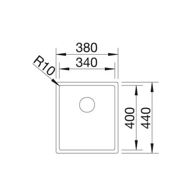 Zlewozmywak CLARON 340-IF Stal polerowana, InFino BLANCO 521570