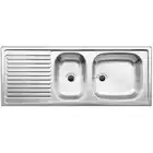 Zlewozmywak TOP EZS 11x4 Stal matowa odwracalny, bez przelewu (1 1/2) BLANCO 500847