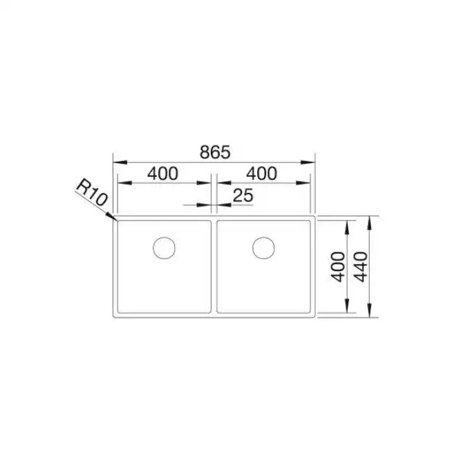 Zlewozmywak CLARON 400/400-IF Stal polerowana, InFino BLANCO 521617