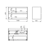 Szafka podumywalkowa SPLIT 100 3S P anthracite matt PDW ELITA RE011005156010