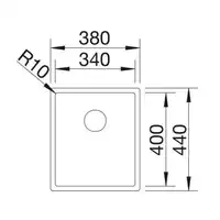 Zlewozmywak CLARON 340-IF Stal polerowana, InFino BLANCO 521570