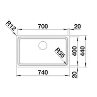 Komora ETAGON 700-U Stal polerowana, InFino, szyny BLANCO 524270