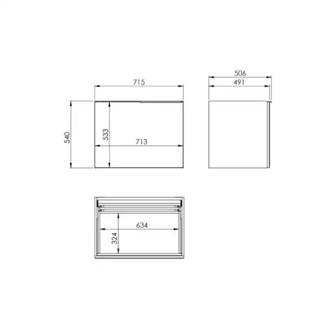 Szafka podumywalkowa GLAM 70 1S+1S white matt PDW ELITA RE010700165290