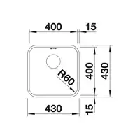 Komora SUPRA 400-U Stal szczotkowana BLANCO 518201