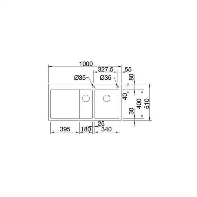 Zlewozmywak CLARON 6 S-IF Stal polerowana prawa, korek auto., InFino, PushControl BLANCO 521645