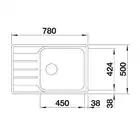 Zlewozmywak LEMIS XL 6 S-IF Compact Stal szczotkowana, odwracalny BLANCO 525111