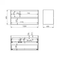 Szafka podumywalkowa SPLIT 120 3S P white matt PDW ELITA RE012005155290