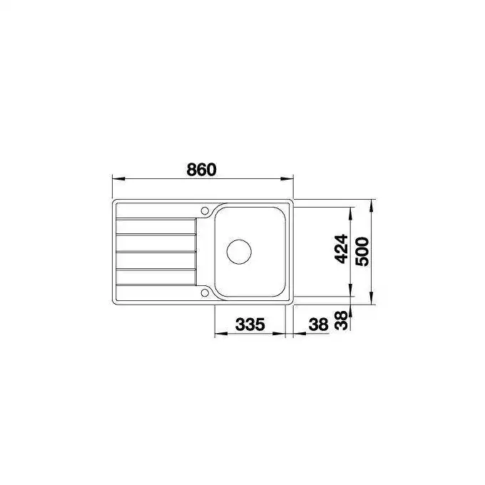 Zlewozmywak CLASSIMO 45 S-IF Stal polerowana odwracalny, korek auto., PushControl, InFino BLANCO 525330