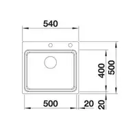 Komora ETAGON 500-IF/A Stal polerowana, korek auto., InFino, szyny BLANCO 521748