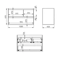 Szafka podumywalkowa SPLIT 100 3S L stone matt PDW ELITA RE011006157040