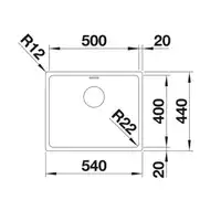 Komora ANDANO 500-IF Stal polerowana, InFino BLANCO 522965