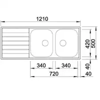 Zlewozmywak LIVIT 8 S Stal szczotkowana odwracalny BLANCO 514798