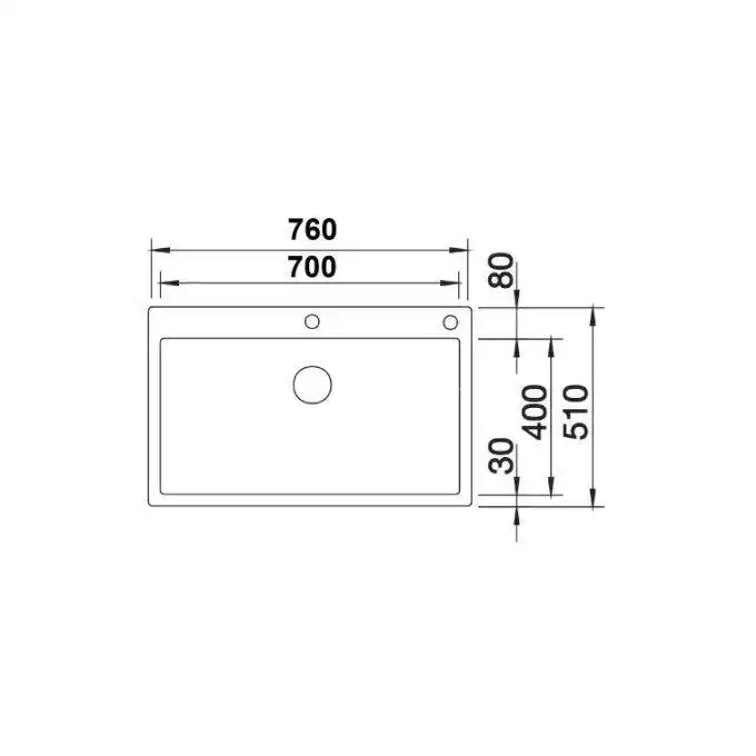 Zlewozmywak CLARON 700-IF/A Stal polerowana, korek auto., InFino, PushControl BLANCO 521634