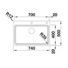 Komora ETAGON 700-IF/A Stal polerowana, korek auto., InFino, szyny BLANCO 524274