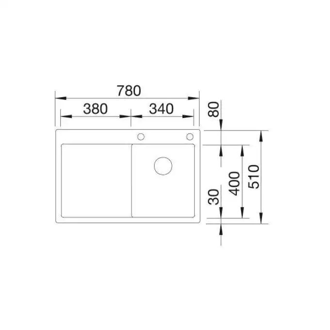 Zlewozmywak CLARON 4 S-IF Stal polerowana lewa, korek auto., InFino, PushControl BLANCO 521624