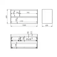 Szafka podumywalkowa SPLIT 120 3S P black matt PDW ELITA RE012005157160