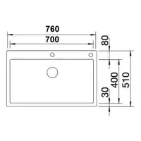 Zlewozmywak CLARON 700-IF/A Stal polerowana, korek auto., InFino, PushControl BLANCO 521634