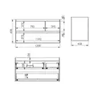 Szafka podumywalkowa SPLIT 120 3S L black matt PDW ELITA RE012006157160