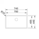 Zlewozmywak CLARON 700-IF Stal Durinox, InFino BLANCO 523391