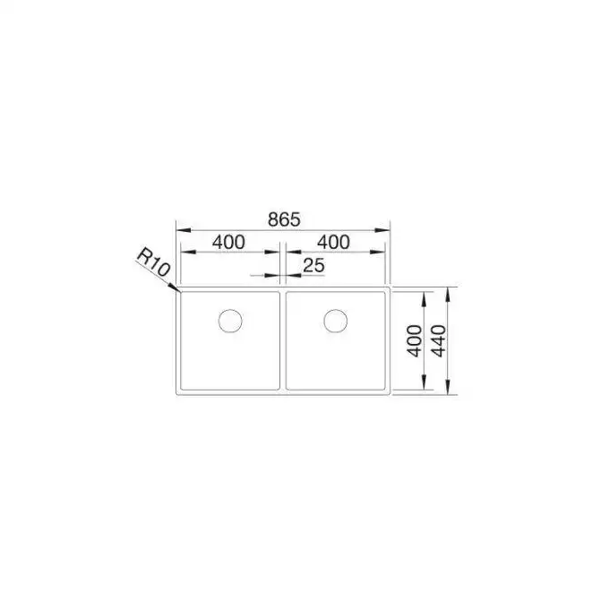 Zlewozmywak CLARON 400/400-U Stal polerowana, InFino BLANCO 521618