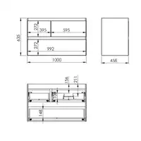 Szafka podumywalkowa SPLIT 100 3S P black matt PDW ELITA RE011005157160