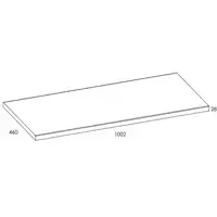 Blat MDF 100/46/2,8 white HG PCV ELITA RE051000028060